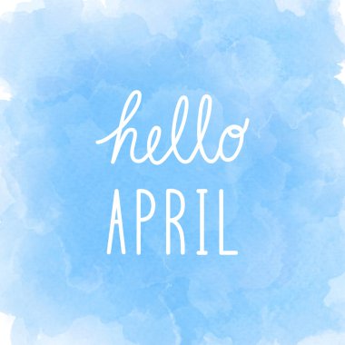 Nisan arka mavi suluboya plan tebrik Merhaba