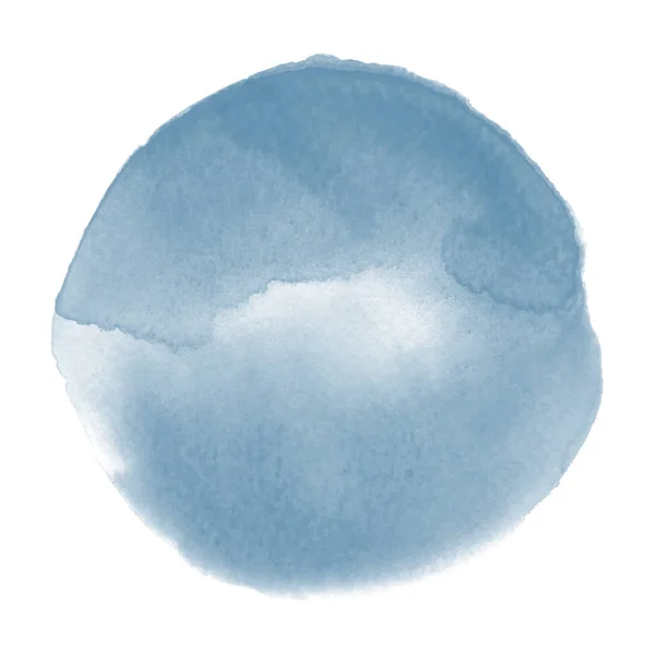 Aquarelle bleue abstraite sur fond blanc — Photo