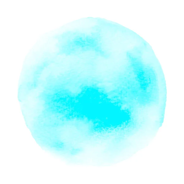 Aquarelle ronde abstraite cyan — Photo