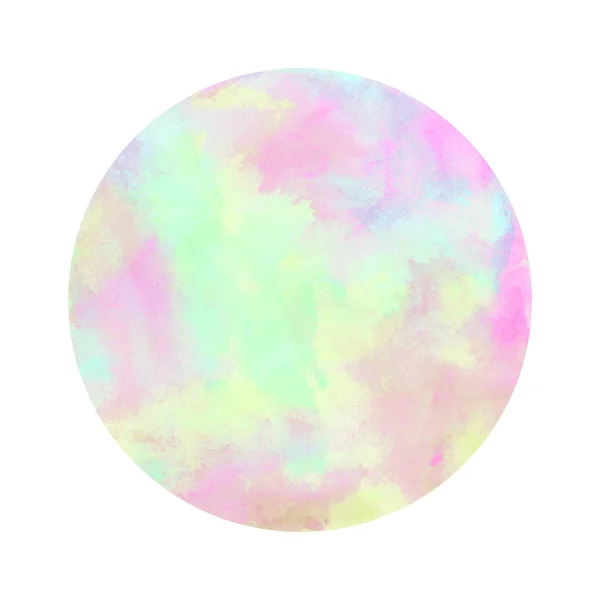 Цветной акварельный круг на белом фоне — стоковое фото