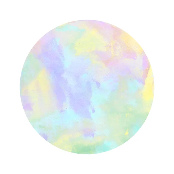 Colorful watercolor circle on white background — Stock Photo, Image