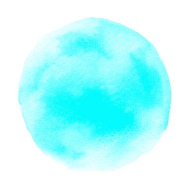 Soyut mavi yuvarlak suluboya