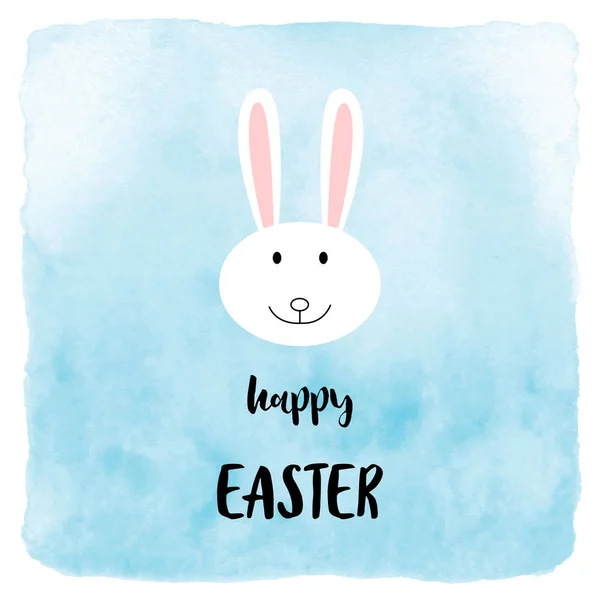 Happy Easter greeting with rabbit — Stock Photo, Image