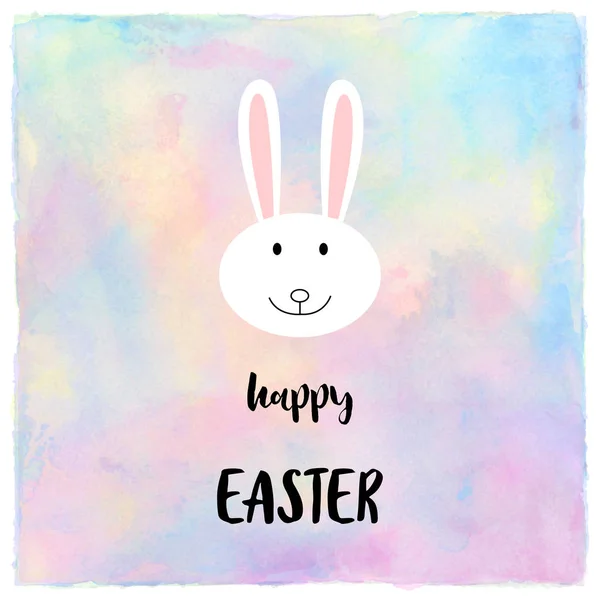 Happy Easter greeting with rabbit — Stock Photo, Image