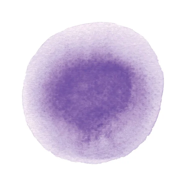 Фиолетовый круглый акварель на белом фоне — стоковый вектор