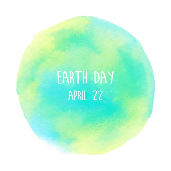 Globe painted with watercolor in earth day — Stock Photo, Image