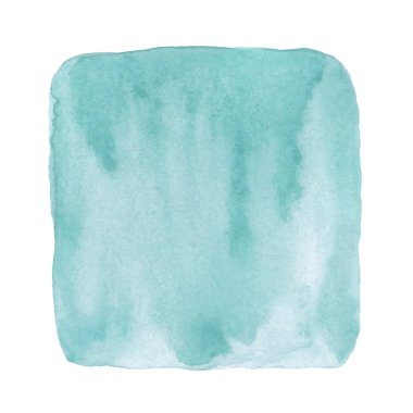 Beyaz arka plan üzerine soyut yeşil suluboya