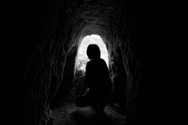 Eski maden Tüneli'nde turizm silüeti