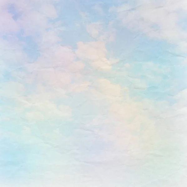 A soft sky on crumpled paper background — Stock Photo, Image