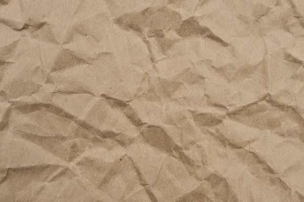 Texture of brown crumpled paper — Stock Photo, Image