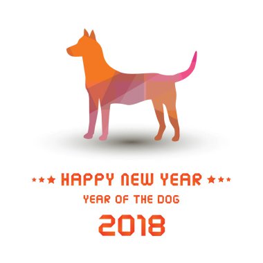 Mutlu yıllar 2018 tebrik kartı.