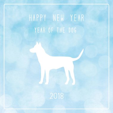 Mutlu yıllar 2018 tebrik kartı.