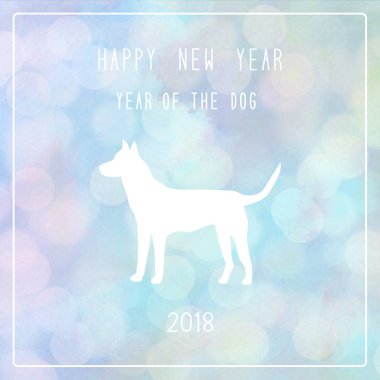 Mutlu yıllar 2018 tebrik kartı.