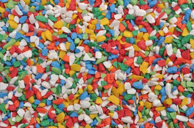 Renkli küçük fiş mermer