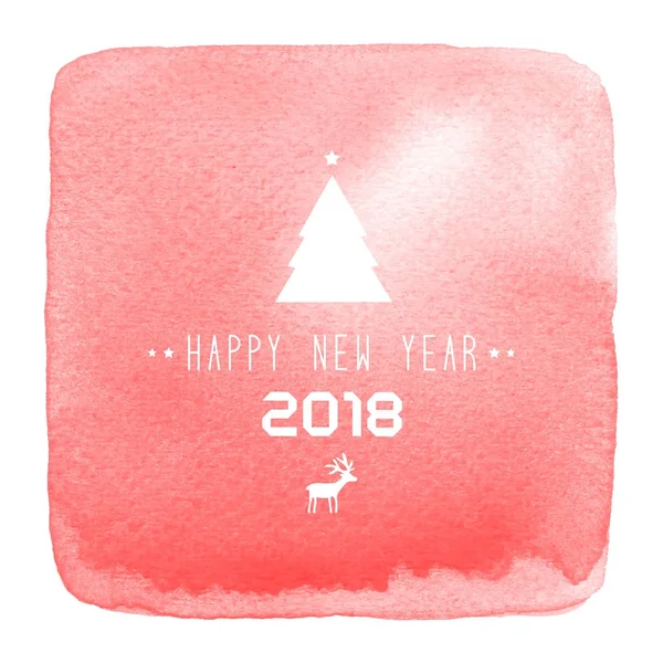 Feliz año nuevo 2018 con árbol de Navidad — Foto de Stock