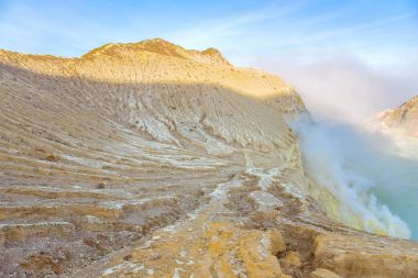 Kawah Ijen'de krater Doğu Java