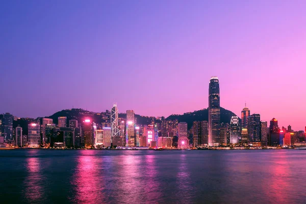 Cityscape of modern buildings at Victoria Harbor — Stock Photo, Image