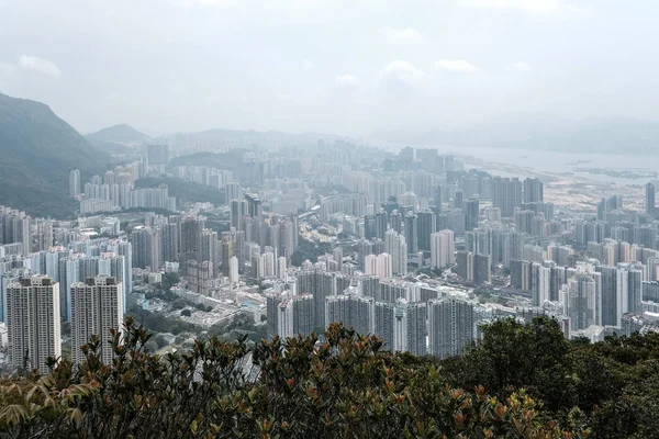 Kowloon view from Lion Rock hill — Stock Photo, Image