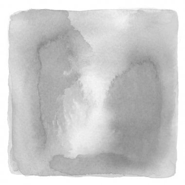 Beyaz arka plan üzerine soyut gri suluboya