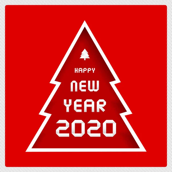 Bonne année 2020 carte de voeux pour la décoration — Image vectorielle