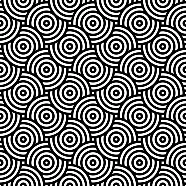 Svart och vit cirkel mönster för bakgrund — Stock vektor