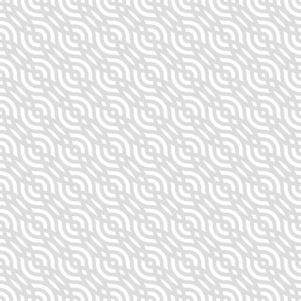 Fondo abstracto en gris y blanco con patrón de líneas onduladas — Vector de stock