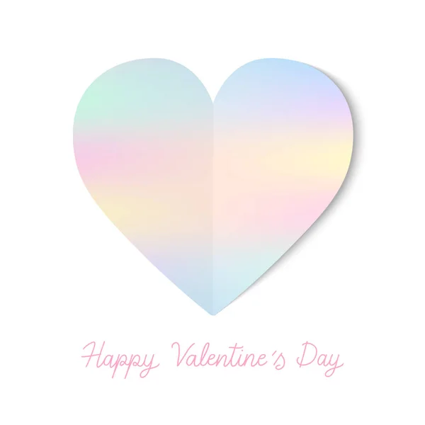 Feliz día de San Valentín letras de la mano con el icono del corazón pastel — Vector de stock