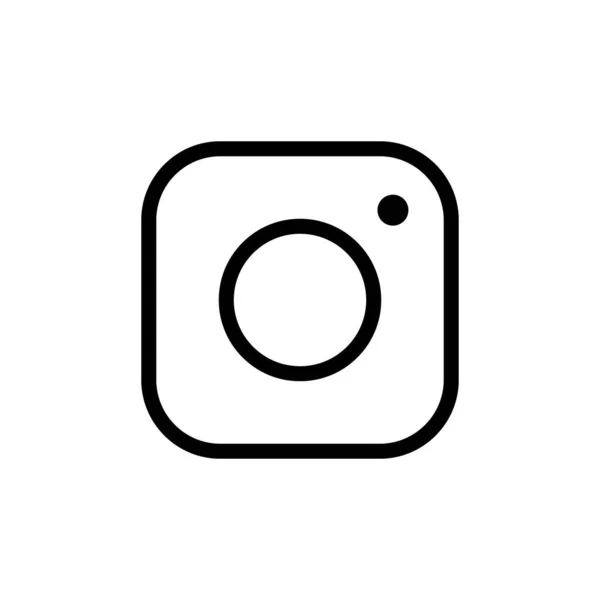 Camera vector icon with black in flat style — 스톡 벡터