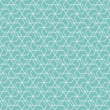 Yeşil ve beyaz geometrik desen