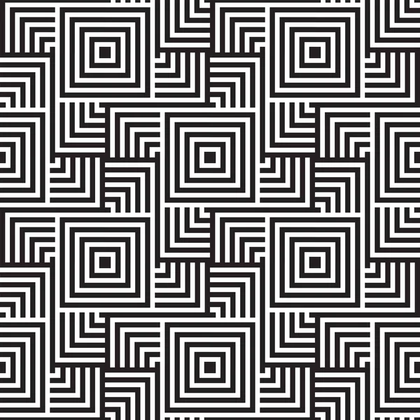 Modèle de couverture avec motif géométrique noir et blanc — Image vectorielle