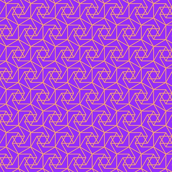 Täckmall design med violett och gult geometriskt mönster — Stock vektor