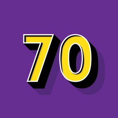 Menekşe arkaplanda 70 numaralı logo