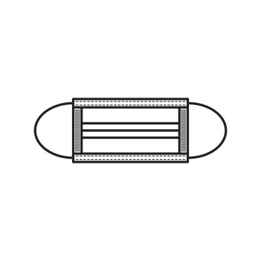 Hava kirliliği kavramında yüz maskesi simgesi