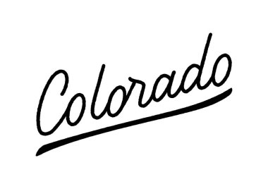 Colorado el yazısı beyaz arka planda