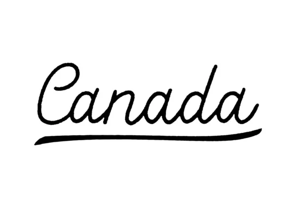 白地にカナダハンドレタリング — ストックベクタ