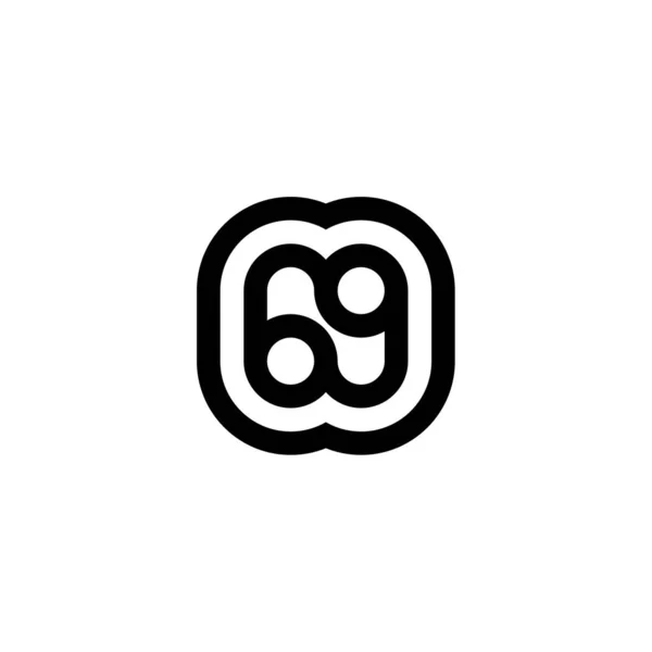 Number 69 vector icon design — Stock vektor