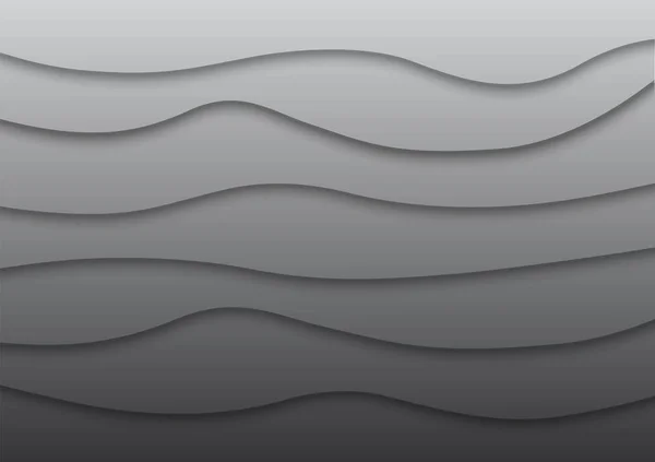 Fondo gris y blanco abstracto con patrón de onda — Archivo Imágenes Vectoriales