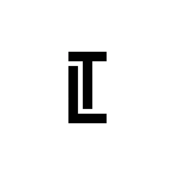 Svart Och Vit Bokstav Första Logotyp Ikon Moderna Typografiska Formgivningselement — Stock vektor