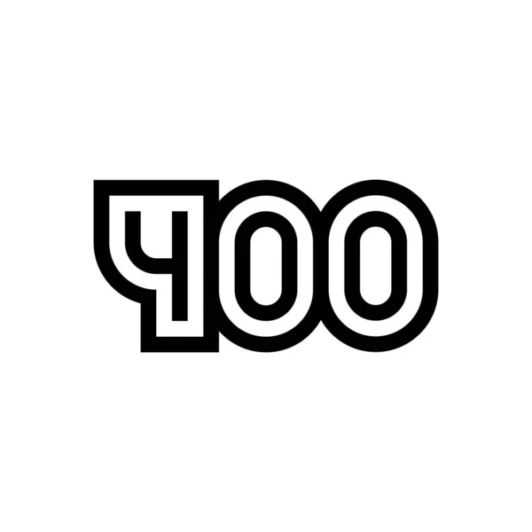 Номер 400 Векторний Дизайн Іконок Веб Сайту Інфографіки Брошури Обкладинки — стоковий вектор