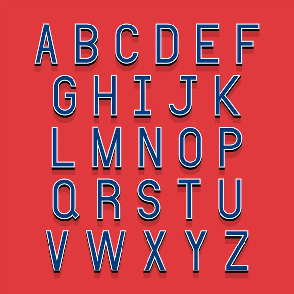 Алфавитные Буквы Изометрическим Эффектом Векторная Иллюстрация — стоковый вектор