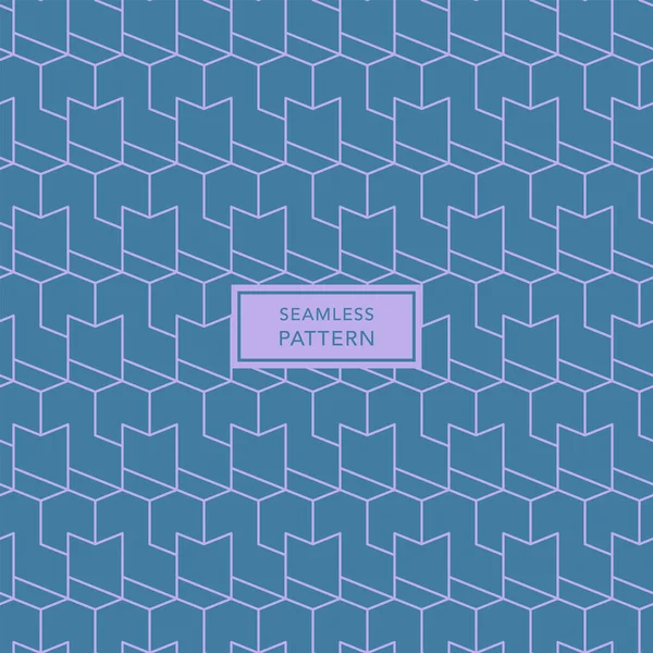 Diseño Plantilla Cubierta Con Patrón Geométrico Azul Violeta Fondo Sin — Vector de stock