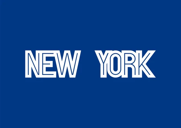 Texte New York Avec Des Éléments Conception Typographie Blanche Sur — Image vectorielle