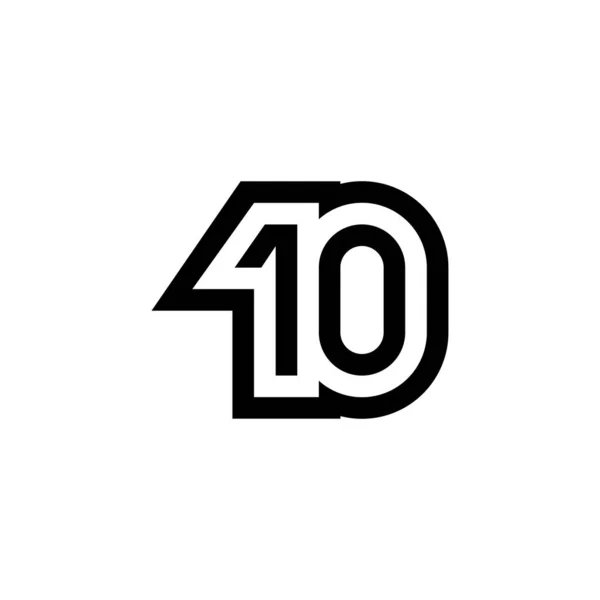 10番ベクトルのアイコンデザイン ベクターイラスト — ストックベクタ