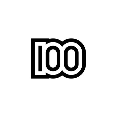 Web sitesi, bilgi, broşür, kapak, kutlama etkinliği, davet, selamlama, web şablonu için 100 numaralı vektör simgesi tasarımı.