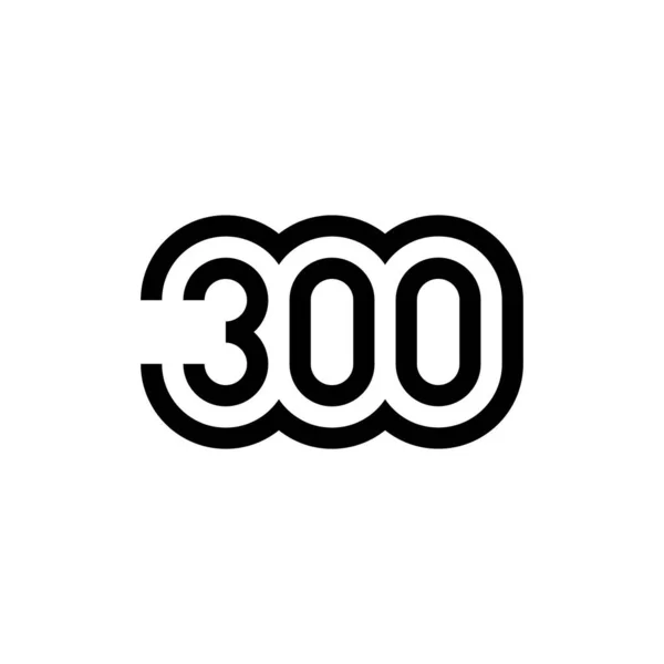 300 Vektor Ikonja Vektorillusztráció — Stock Vector