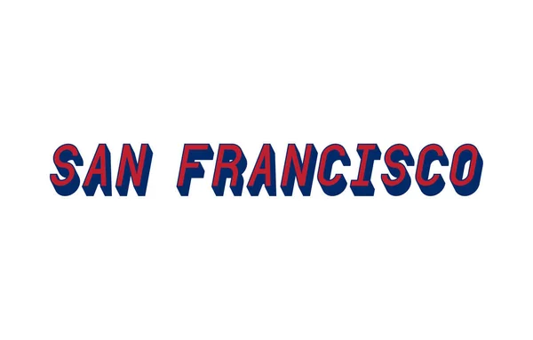 San Francisco Texte Avec Effet Isométrique — Image vectorielle