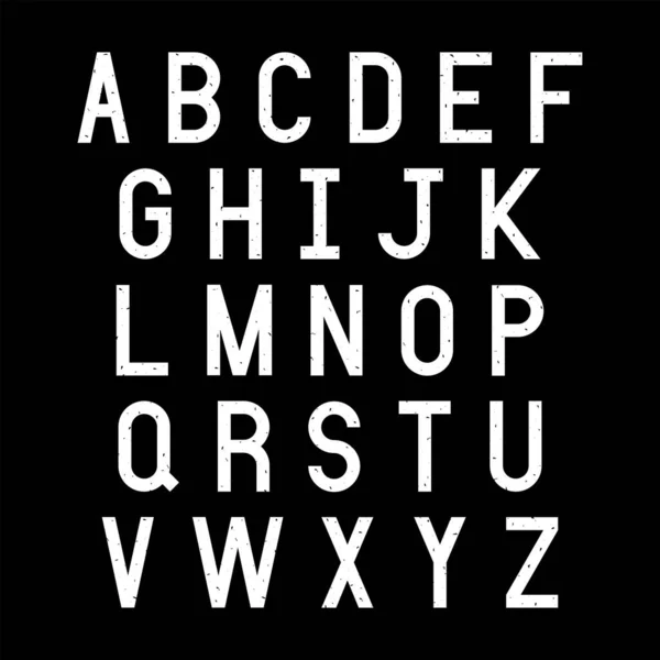 Weiße Buchstaben Auf Schwarzem Hintergrund — Stockvektor