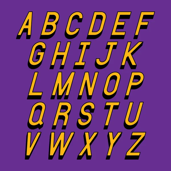 Lettres Alphabétiques Avec Effet Isométrique Illustration Vectorielle — Image vectorielle