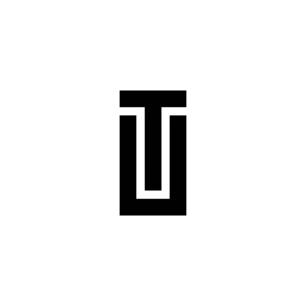 Svart Och Vitt Brev Första Logotyp Ikon Moderna Typografiska Formgivningselement — Stock vektor