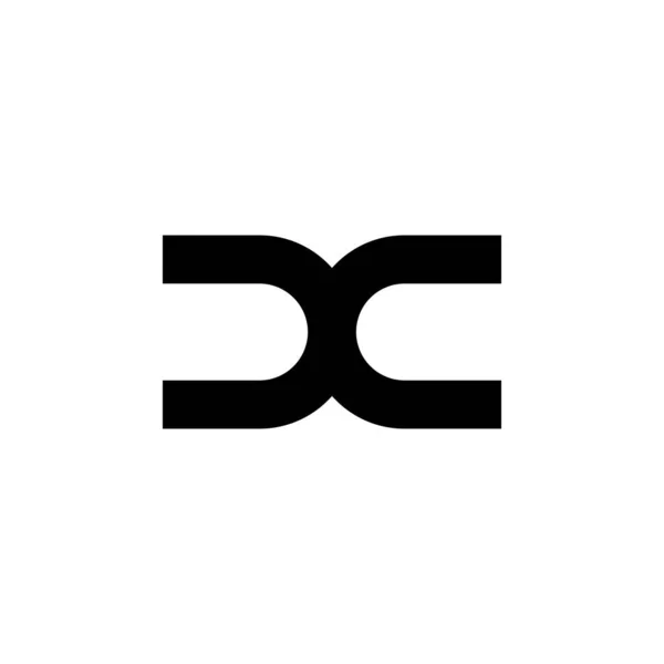 Svart Och Vit Bokstav Första Logotyp Ikon Moderna Typografiska Formgivningselement — Stock vektor